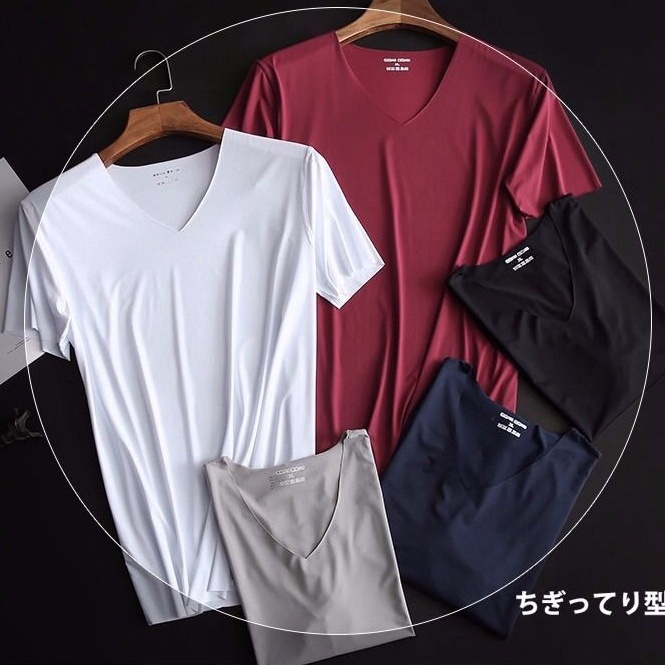 [ส่งไวจากไทย] เสื้อยืดแขนสั้น ผ้าเรยอน แบบแห้งเร็ว ไร้รอยต่อ สําหรับผู้ชาย M-5XL