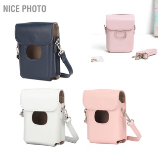 เคสกระเป๋าหนัง Pu แบบพกพา พร้อมสายคล้องไหล่ สีพื้น สําหรับกล้อง Instax Mini Link 2