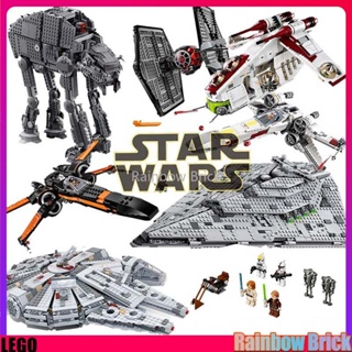 ของเล่นบล็อกตัวต่อ Star Wars Millennium Falcon X-Wing Fighter AT-AT Razor Imperial Star Destroyer MOC สําหรับเด็ก