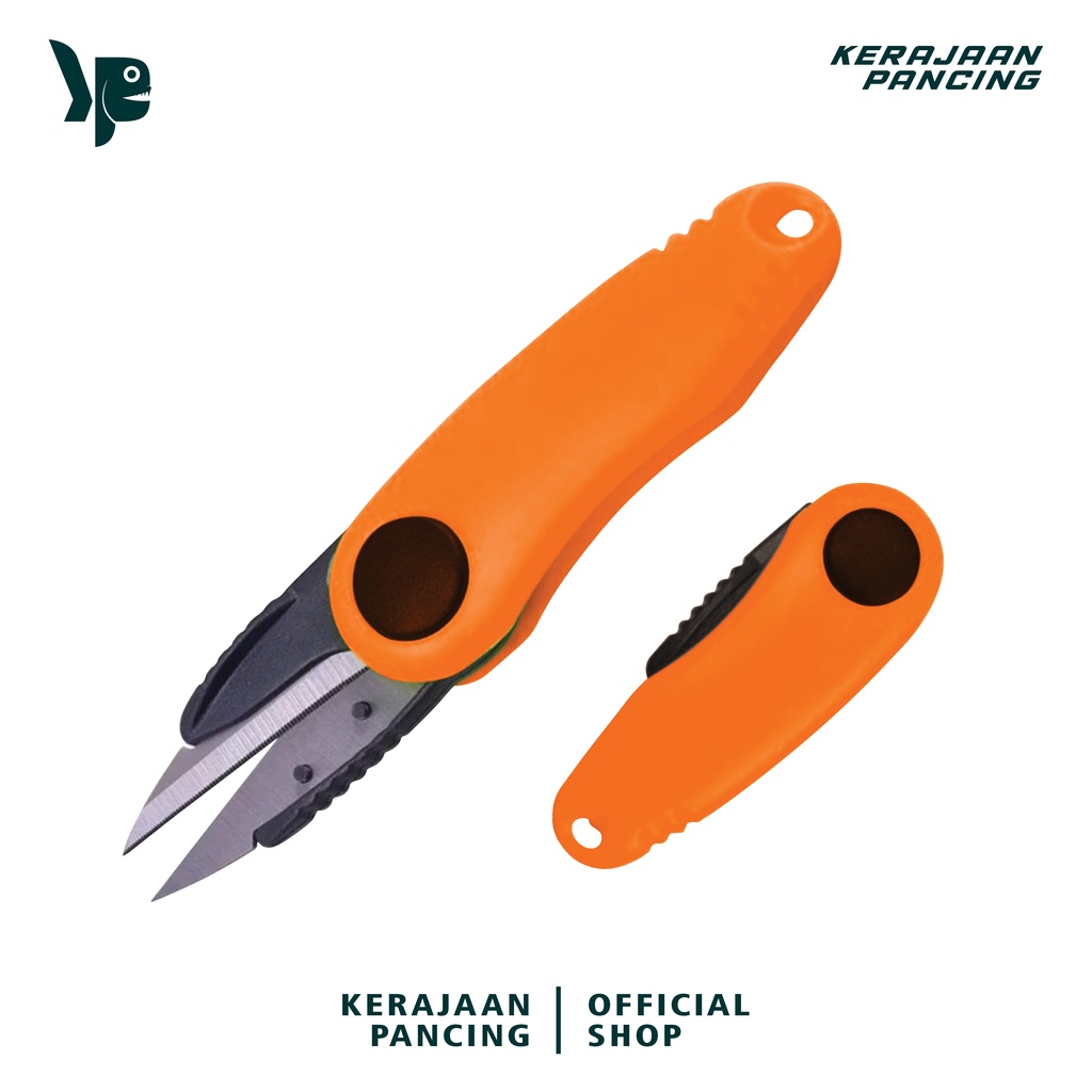 FISHING KINGDOM - อเนกประสงค์ Mini Sharp ทนทานสีส้มสแตนเลสสายตกปลา/กรรไกรด้าย (ORANGE SCISSORS)