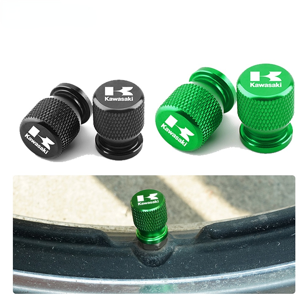 ฝาครอบวาล์วยางล้อรถยนต์ CNC สําหรับ KAWASAKI Z400 Z900 Z800 Z750 Z1000 Z650 Z300 ZX10R ZX6R ER6N VERSYS