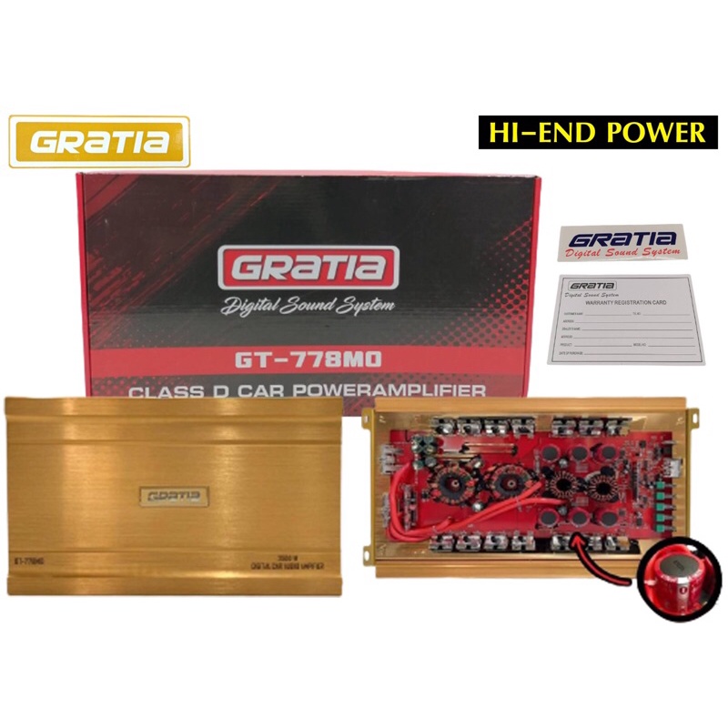 Class D 3500w. รุ่นใหม่ GRATIA GT-778MO