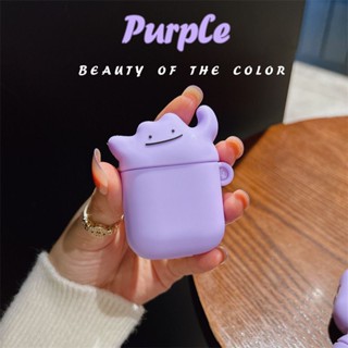 สีม่วง Ditto เคสหูฟังบลูทูธไร้สาย ลายการ์ตูนโปเกม่อนน่ารัก สําหรับ airpods 1 2 pro 3