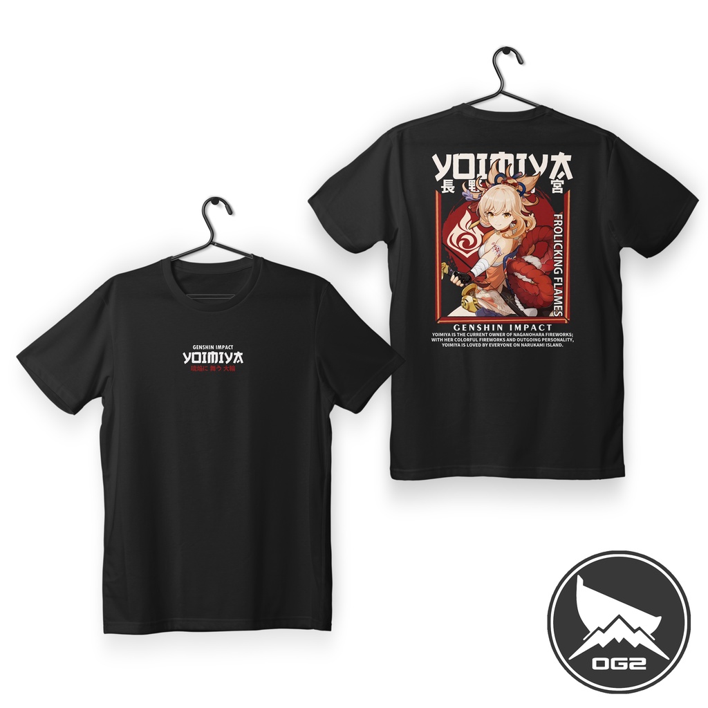 Genshin impact yoimiya Frolicking Flames waifu G168 เกมเสื้อยืด OG2 1A G