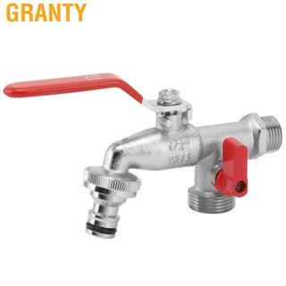 Granty 1 In 2 Out Watering Flowers Outdoor Faucet Heatproof Antifreezing Copper Gardening