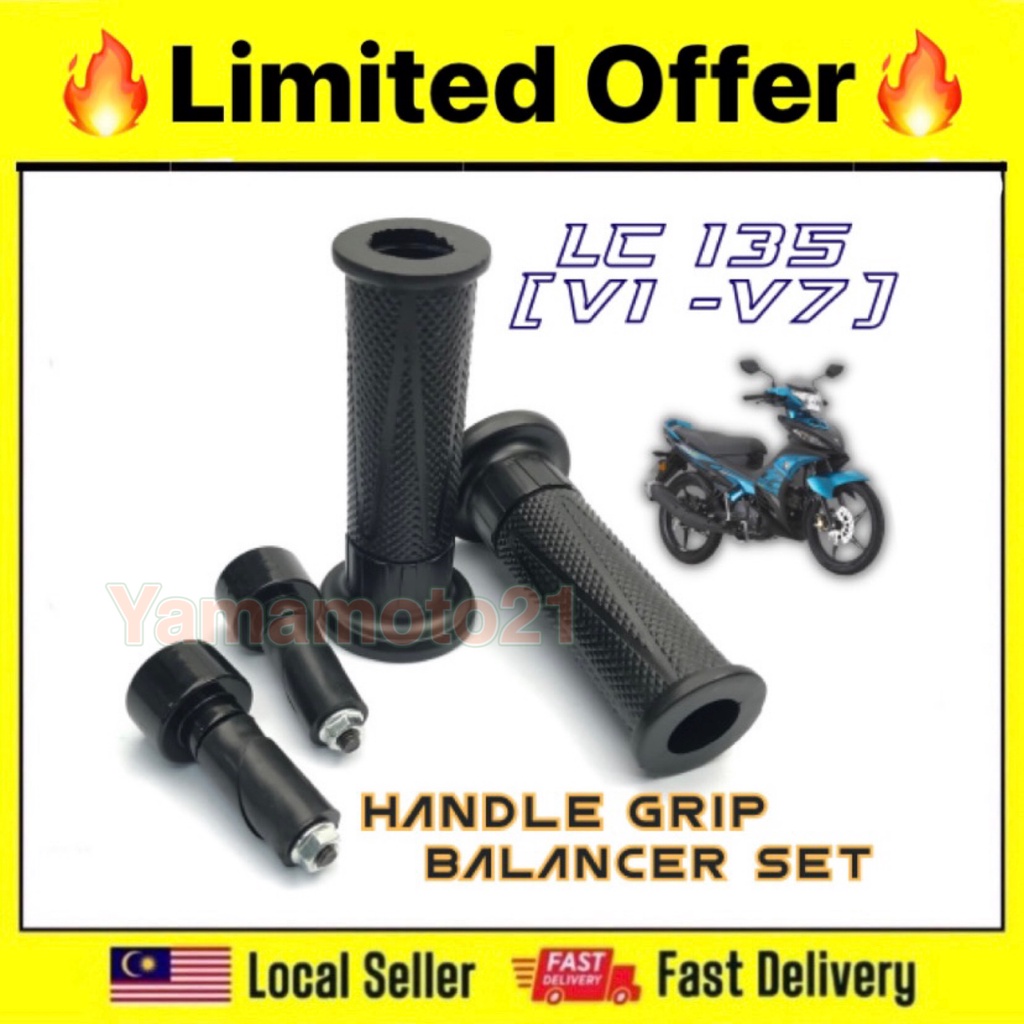 YAMAHA LC135 135LC V1 V2 V3 V4 V5 V6 V7 HANDLE GRIP THROTTLE GRIP + BALANCER END GRIP SET BALANCING 