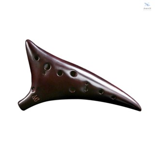 เครื่องดนตรีเซรามิก Ocarina Alto C 12 หลุม พร้อมเชือกเส้นเล็ก สําหรับคนรักดนตรี และผู้เรียน