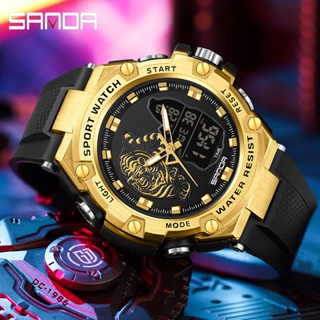 Sanda Official Beast Dial นาฬิกาข้อมือควอทซ์ สไตล์สปอร์ต กันตก SD3173-2