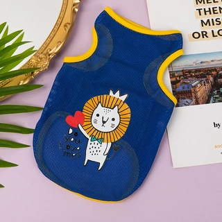 sunscreen Cartoon printed pet Clothes Cat and dog shirt