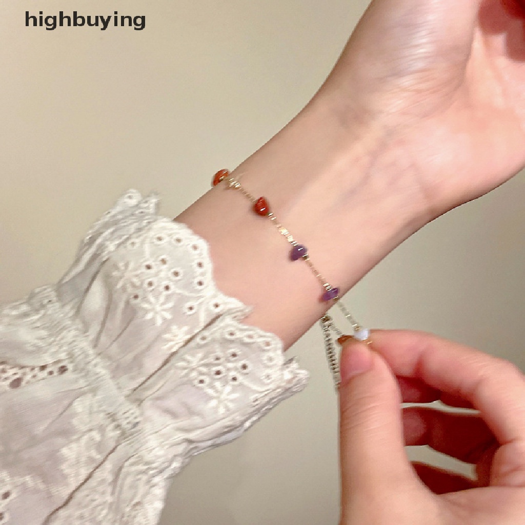[highbuying] เกาหลี เรียบง่าย สีหิน สร้อยคอโซ่ สําหรับผู้หญิง สีทอง ปาร์ตี้ ชายหาด ไหปลาร้า ของขวัญ สุนทรียภาพ เครื่องประดับใหม่ พร้อมส่ง