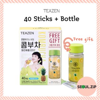 [TEAZEN] ผงคอมบูชา 40 แท่ง + 1 ขวด รสแอปเปิ้ล สน คอมบูชาเกาหลี