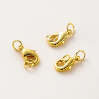 St.kunkka ตะขอก้ามปูทองแท้ 18K ขนาด 0.5 * 5 มม. พร้อมแหวนแบน…