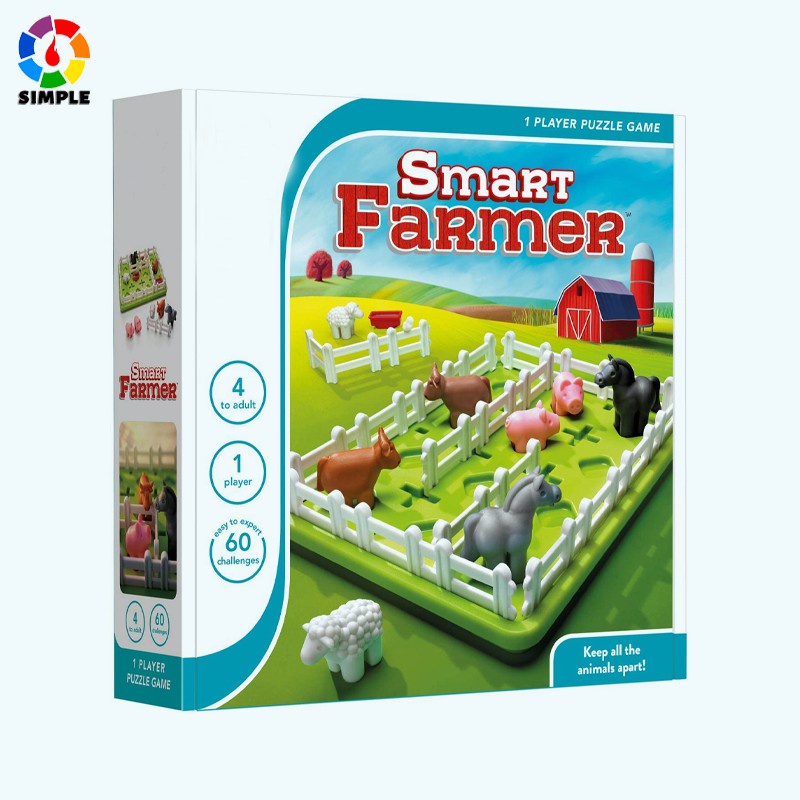SmartGames Smart Farmer Board Game, a Fun, STEM Focused Cognitive Skill-Building Brain Game and Puzzle Game for Ages 4 and Up