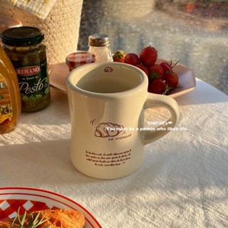 แก้วมัคน่ารัก สไตล์เรโทร เรียบง่าย สําหรับใส่นม กาแฟ อาหารเช้า เหมาะกับผู้หญิง สํานักงาน