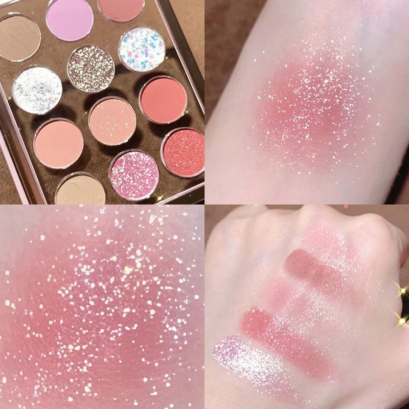 พาเลทอายแชโดว์ 12 สี สีชมพูอําพัน แวววาว เนื้อแมตต์ น่ารัก อ่อนโยน สําหรับผู้หญิง ผู้ชาย ใช้ทุกวัน