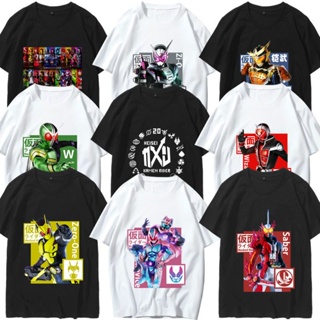 ℡◐เสื้อผ้า Kamen Rider ครบรอบ 20 ปีอะนิเมะ Creation King แขนสั้นเสื้อยืดฤดูร้อนเด็กนักเรียนผ้าฝ้ายชายและหญิง_02