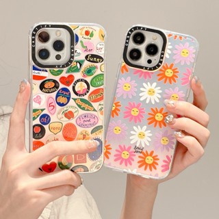 【Sun Flower Fruit la】casetify ฟิล์มอะคริลิค กันตก หลากสี สําหรับ iPhone 14 Pro Max 13 12 Pro Max XR X XS Max 13 11 Promax 14plus 14Pro