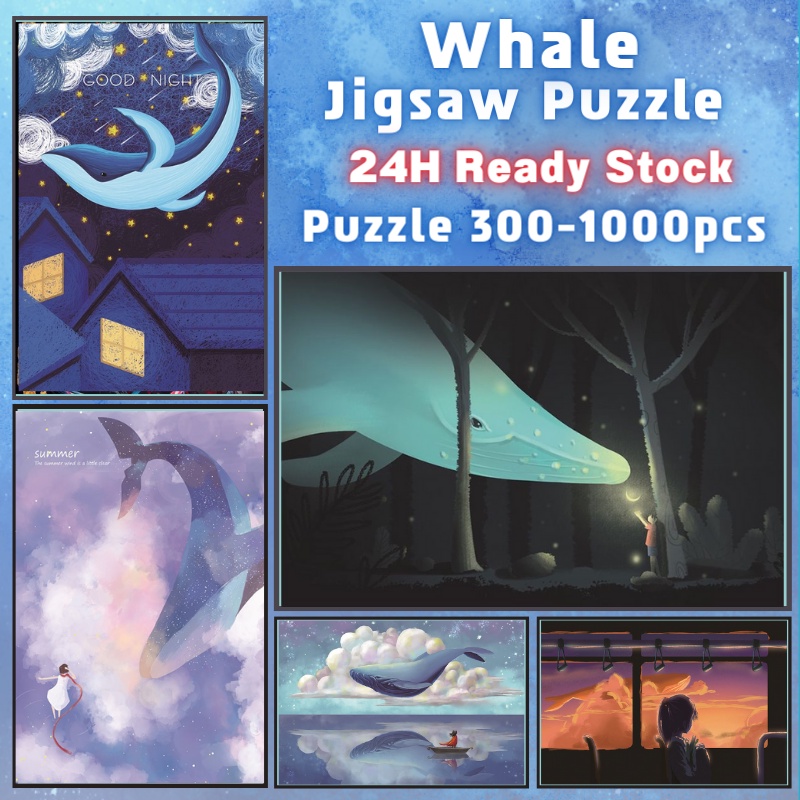 📣พร้อมส่ง📣【ปลาวาฬ】jigsaw puzzle  จิ๊กซอว์ 1000 ชิ้น  ชิ้นของเด็ก  จิ๊กซอว์ไม้ 1000 ชิ้น จิ๊กซอว์ 1000 ชิ้นสำหรับผู้ใหญ่ จิ๊กซอ จิ๊กซอว์ 500 ชิ้น🧩07จิ๊กซอว์ 1000 ชิ้น สำหรับ ผู้ใหญ่ ตัวต่อจิ๊กซอว์ จิ๊กซอว์ การ์ตูน