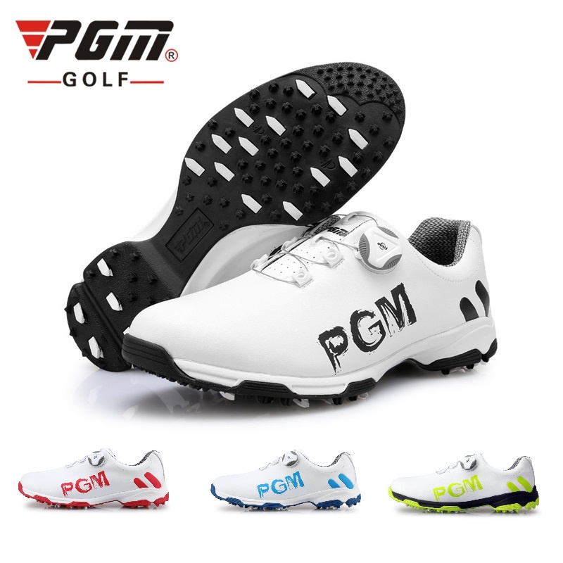 PGM GOLF รองเท้าผ้าใบลําลองแฟชั่นสําหรับผู้ชายกันน้ํากันลื่นเหมาะกับการเล่นกีฬา