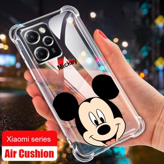 Xiaomi Redmi 12 12C 10 5G เคสซิลิโคน TPU ใส ป้องกันอากาศ กันกระแทก การ์ตูนมิกกี้ เคสซิลิโคน บาง คริสตัล