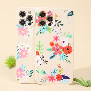 เคสป้องกันโทรศัพท์มือถือ ลายดอกไม้ หลากสี สําหรับ Apple Iphone 14Pro x 13 11 7P 8P