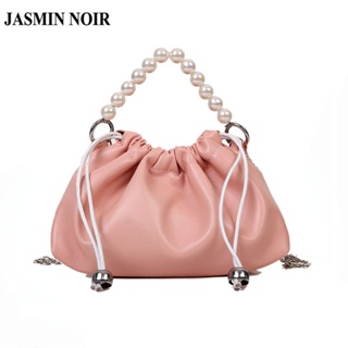 Jasmin NOIR กระเป๋าสะพายไหล่ สะพายข้าง หนัง PU ประดับมุก เมฆ สําหรับผู้หญิง