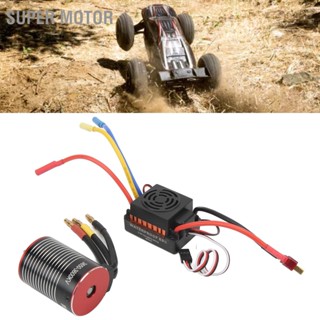  Super Motor 3600KV มอเตอร์แบบไม่มีแปรง 60A ESC Combo High Torsion กันน้ำกันฝุ่นมอเตอร์แบบไม่มีแปรง ชุดสำหรับ 1/10 สำหรับ 1/12