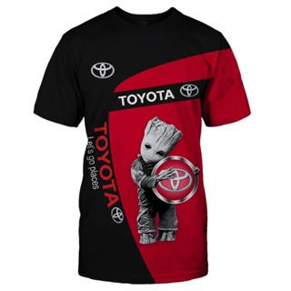 ใหม่ เสื้อยืดลําลอง แขนสั้น คอกลม พิมพ์ลาย Toyota แฟชั่นฤดูร้อน สไตล์คลาสสิก สําหรับผู้ชาย