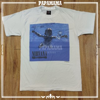 [ NIRVANA ]NEVERMIND Album V2 @1992 เด็กเก็บแบงค์ ฟอกนุ่ม วินเทจ หายาก เสื้อวง เนอร์วาน่า vintage papamama vintage