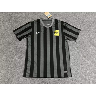 เสื้อกีฬาแขนสั้น ลายทีมชาติฟุตบอล Ittihad Jersey Jeddah United คุณภาพสูง สีดํา สําหรับผู้ชาย 2023