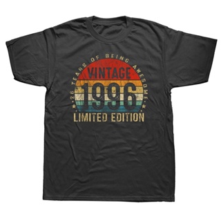 Funny 26 Year Old s Vintage 1996 Limited Edition 26th T Shirts Cotton Short Sleeve Birthday s T-shirt