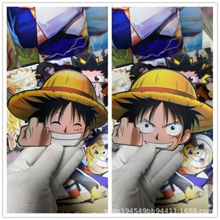 สติกเกอร์ ลายอนิเมะวันพีช Monkey D Luffy 3D ไล่โทนสี สําหรับติดตกแต่งรถยนต์ รถจักรยานยนต์ ONE PIECE Car Sticker