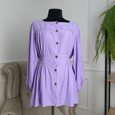 เสื้อมุสลิมสม็อคเอว เก๋ปลายแขนผ้าคอตตอนนิ่มเพิ่มความน่ารักดีไซน์สวยเก๋เหมาะกับผญอิสลาม มีสไตล์น่ารัก