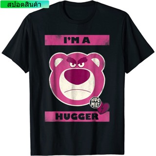 Bear ฤดูร้อนmen bear  Disney Toy Story Hugger Lotso Bear Graphic T-Shirt เสื้อยืดแฟชั่นคอกลม สบายๆ ผ้าฝ้าย100%