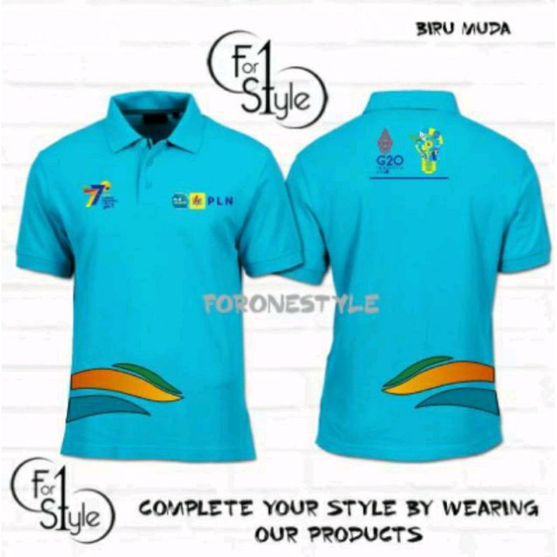 เสื้อยืดคอปกโปโล-PLN BUMN-เสื้อแขนสั้น