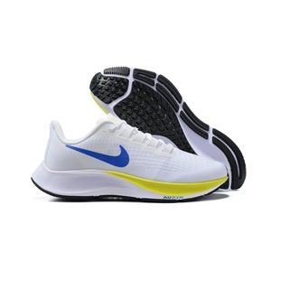 Nike AIR ZOOM PEGASUS 37 and Cushioning and Resilient Running Shoes white yellow blue39-45