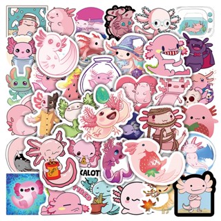 50Pcs set Axolotl Stickers Decal Animal Waterproof Adhesive Reusable Notebook Laptop