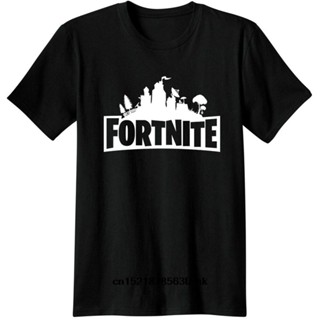 Fashion Men T Shirt Fortnite Art Title Fortnite Video Game S Apparel Classic Gaming Pubg Fort Nite Player  เสื้อยืด_03