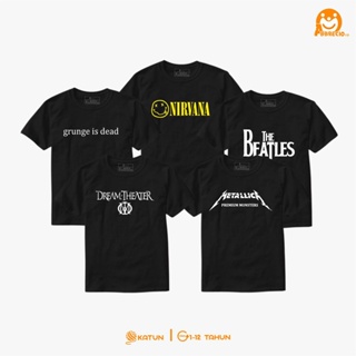 Kids Music T-Shirt Boys Tops Band Metallica Nirvana The Beatles Dream Theater Grunge XS S M L XL XXL_04