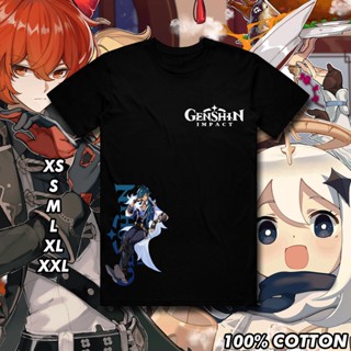 ใหม่ เสื้อเชิ้ตแฟชั่น ผ้าฝ้าย 100% พิมพ์ลายเกม Genshin Impact Kaeya PC Mobile Nintendo Switch PS4 สําหรับเล่นเกม (G_12