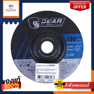 GRINDING ใบเจียร์เหล็ก NORTON A24R 4 นิ้ว x 6 มม.GRINDING WHEEL NORTON A24R 4INX6MM