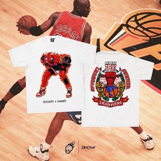 OFFCOURT X GUNNER-GOAT TEE MICHAEL JORDAN tshirt cotton vintage t shirt for men women unisex WHITE_02