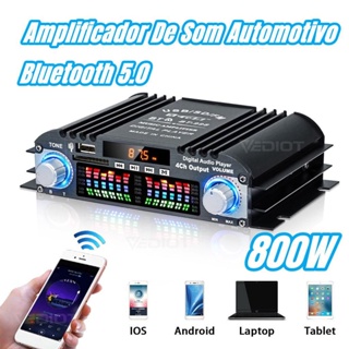 เครื่องขยายเสียงสเตอริโอบลูทูธ HiFi BT998 12 V 110V 220V 800W 4 ช่องทาง สําหรับรถยนต์