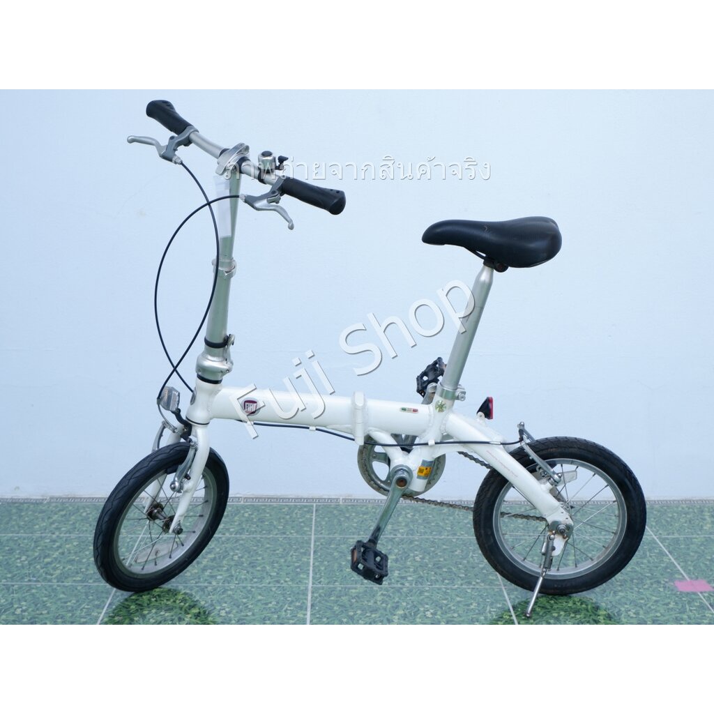 จักรยานพับได้ญี่ปุ่น - ล้อ 14 นิ้ว - ไม่มีเกียร์ - อลูมิเนียม - FIAT - สีขาว [จักรยานมือสอง]