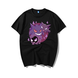 Pokémon short-sleeved pokemon Pikachu joint Geng ghost monster cotton t-shirt couple summer half-sleeved_07