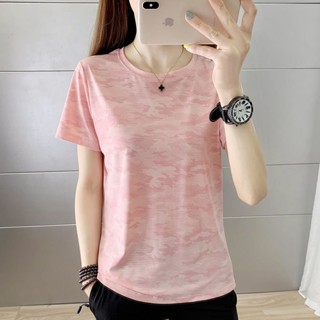 พร้อมส่ง เสื้อยืด ผ้าเรยอน แบบแห้งเร็ว ระบายอากาศ ทรงหลวม บางพิเศษ สําหรับผู้หญิง