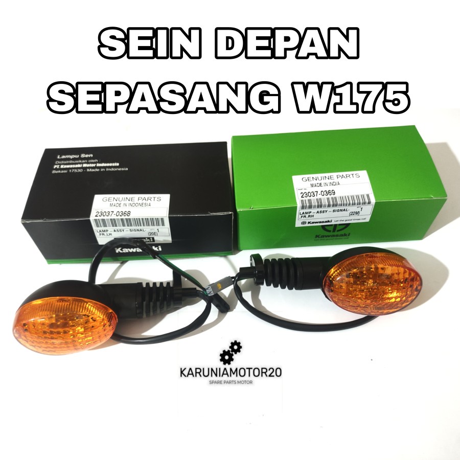 ไฟเลี้ยวหน้า Assy ซ้ายขวาคู่ W 175 W175 Original Kawasaki 23037-0368/23037-0369