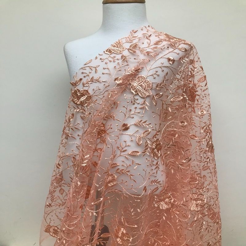 7 สีผ้ากอซเย็บปักถักร้อยลูกไม้ผ้า DIY ผ้าพันคอหลากสี