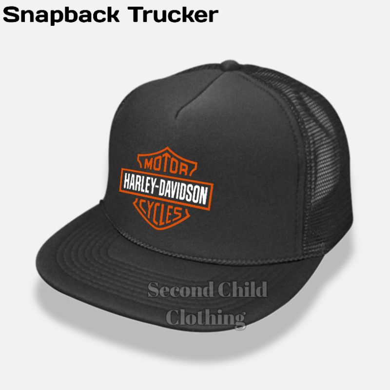 หมวก Snapback ตาข่าย Harley Davidson/หมวกพรีเมี่ยม/หมวกผู้ใหญ่ผู้ชายผู้หญิง Distro หมวก