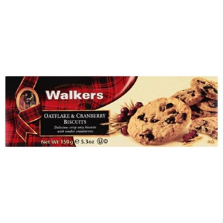 วอคเกอร์โอ๊ตเฟล๊กแอนด์แคนเบอรีบิสกิต150กWALKERS  OATFLAKE+CRANBERRY BISCUIT150G